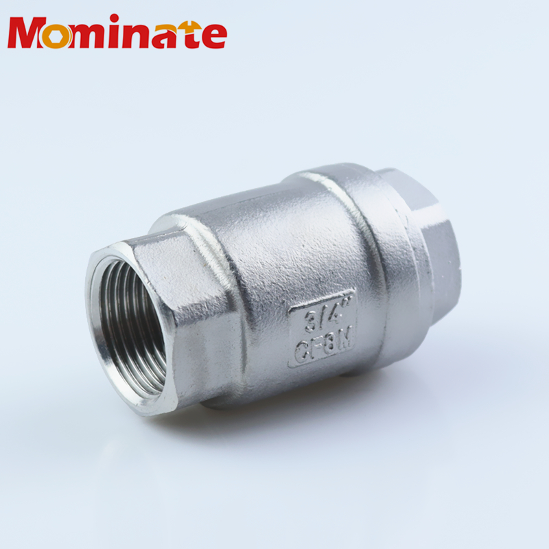Bspt 1/4 "3/8" 1/2 "3/4" 1 "1-1/4" 1-1/2 "Roestvrij staal SS304 Terugslagklep 1000 Wog Draad In-Line Lente Verticale Controle Tool