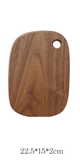 Master Star Entire Walnut Wood Food Serving Plate Multifunction Cutting Board Fruit Bread Tray Kitchen Dish: Silver