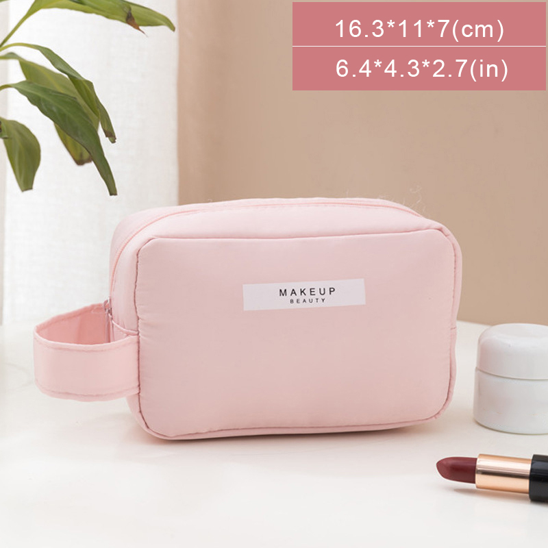 Kosmetikpung til kvinder, rejsetaske, vandtæt toiletartikler, skønhedsorganisator, dame, kosmetikpung, bærbar, håndholdt rejsetaske, toilettaske: Sort
