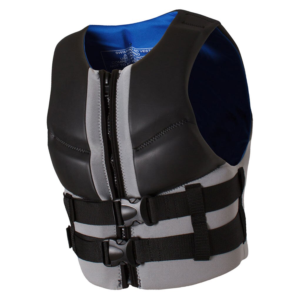Universal Lifejacket PFD Life Vest Inflate Lifesaving Cloth No Sleeve Black