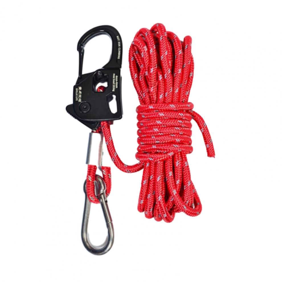 Accesorios de acampada, tensor de cuerda de tienda de campaña de aleación de aluminio duradero para equipo de Camping portátil ligero, fuerte para exteriores: Rojo