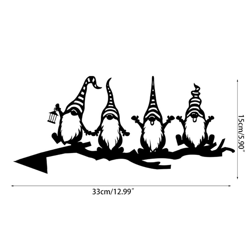 Ostern niedlich Höhlte Heraus Garten Zwerge Statue Silhouette Dekor Zwerg Baum Orname 87Ha