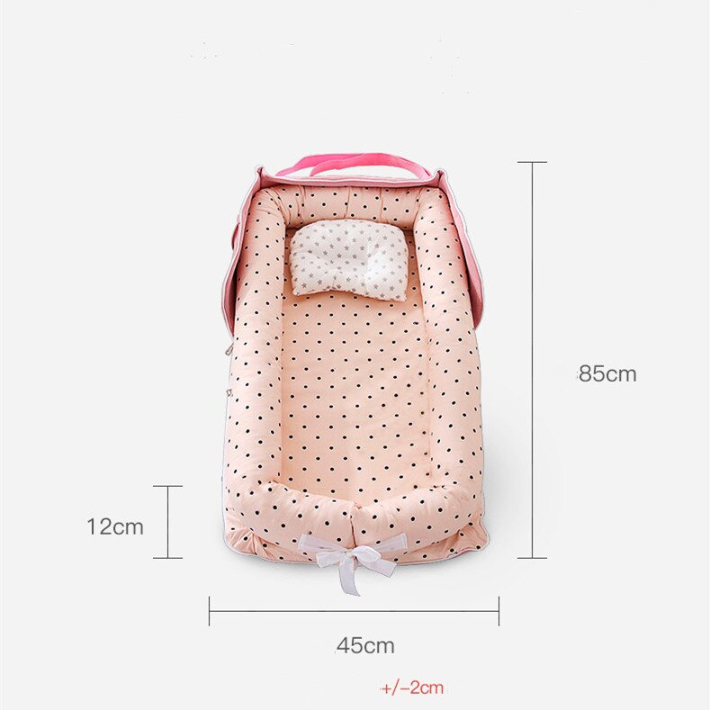 Tragbare Baby Nest Bett für Jungen Mädchen Reise Bett Kleinkind Baumwolle Wiege Krippe Baby Stubenwagen Neugeborenen Bett