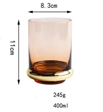 1 pc japanska stylegold glas vin öl glas dagligen champagne vin glas bägare juice kopp hushåll: C