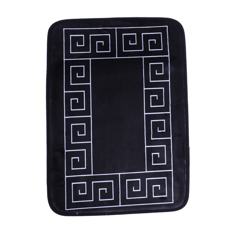 Badmat 3- delige set klassiek patroon toiletdeksel voetmat antislip absorberende baddeurmat flanel zacht badmat tapijt