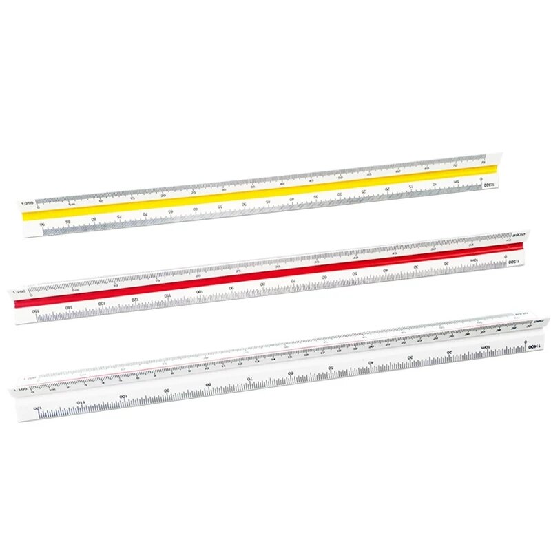 Deli Triangular scale ruler Trigonous scale triangle high precision student stationery E8930
