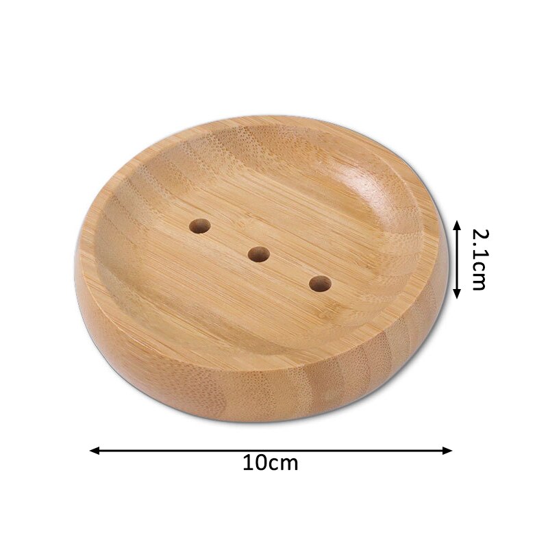 Drewniane mydelniczka Mouldproof DIY Wykonany ręcznie natura kolor bambusa przechowywanie mydła taca akcesoria robić łazienki: 13 okólnik