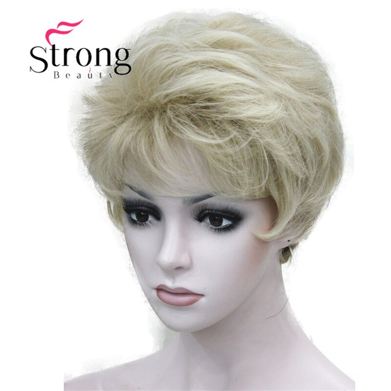 StrongBeauty Dame Frauen Kurze Syntheic Natürliche Welle Perücken Licht Braun Haar Perücke FARBE ENTSCHEIDUNGEN