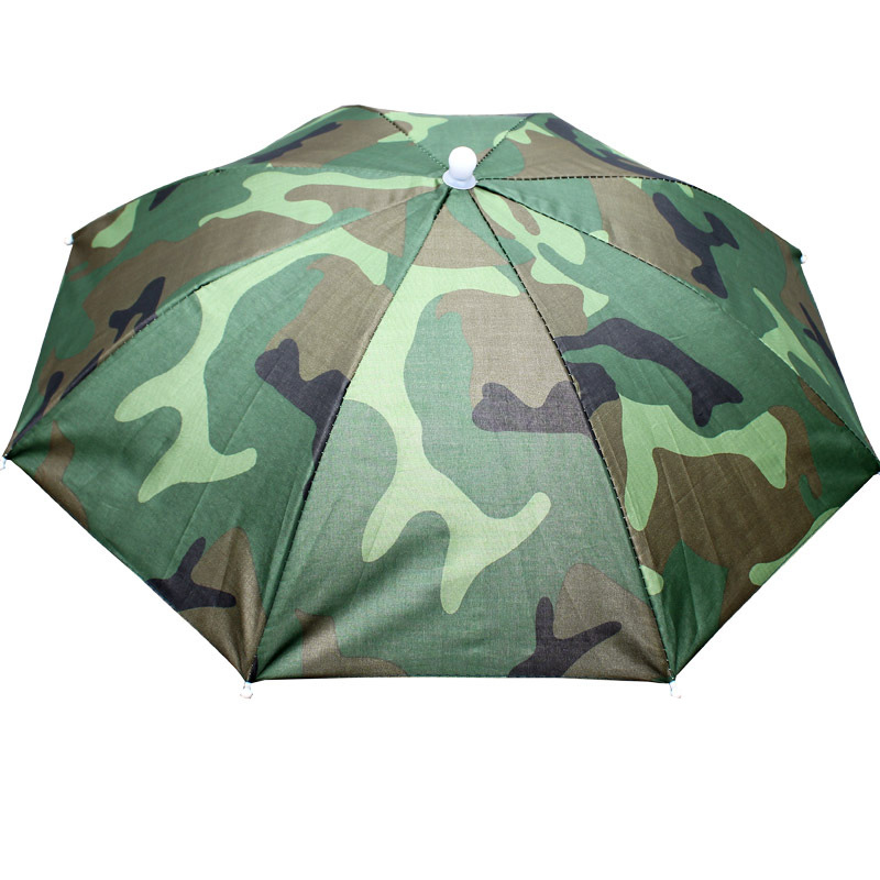 Chapeau de pluie Portable, parapluie pliant d'extérieur, pare-soleil de pêche, Anti-UV, couvre-chef de Camping, casquette de plage, accessoire: Ivoire