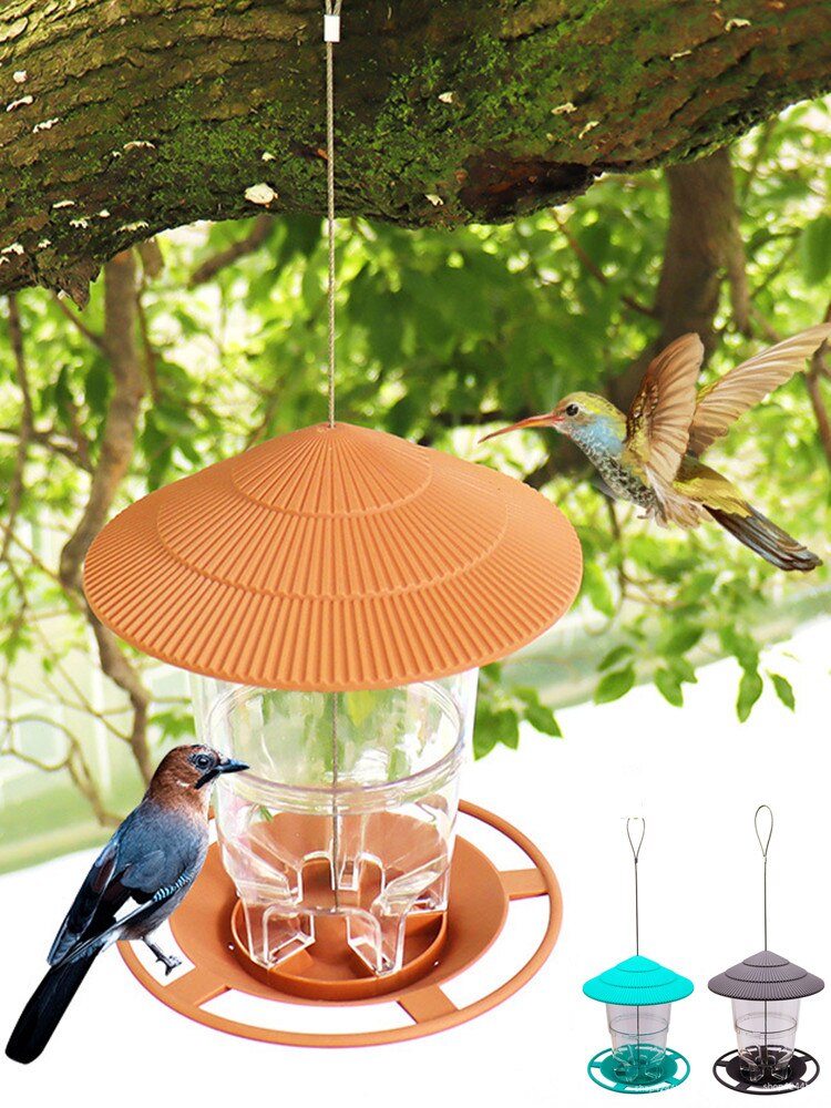 Comedero de semillas de pájaros salvajes colgante impermeable, herramienta de alimentación de aves, Paddock de jardín, decoración al aire libre, suministros para mascotas, vajilla, comedero para pájaros