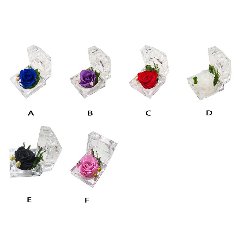 Eeuwige Rose Ring Box Valentijnsdag Romantische Eeuwige Leven Bloem Moeder Dag Aanwezig