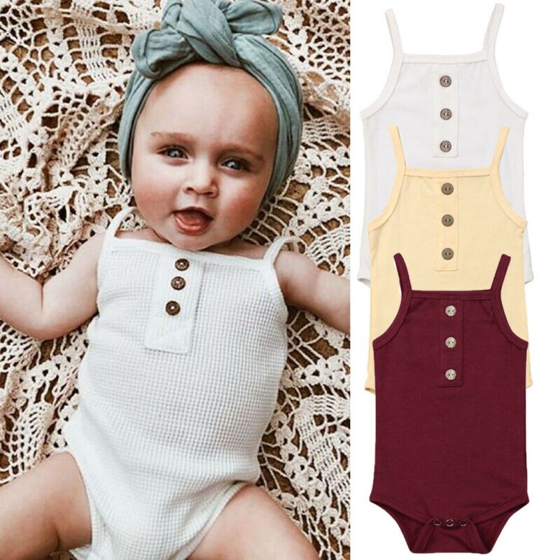 UK Peuter Kid Baby Meisje Jongen 0-24 M Mouwloze Jumpsuit Playsuit Bodysuit Outfit