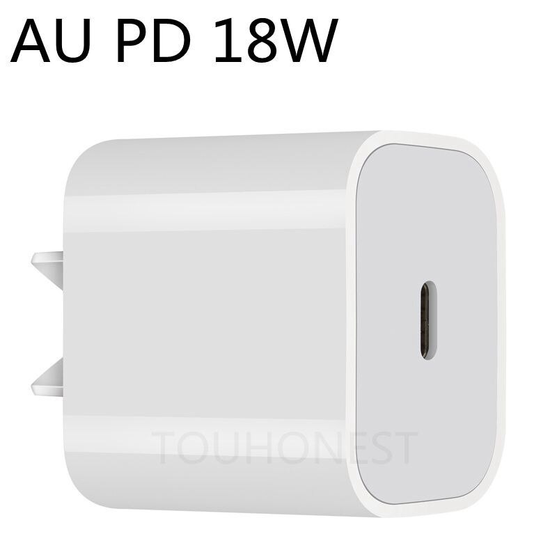 18W PD USB Typ C Schnelle Ladegerät Adapter Für iPhone 11 Profi XR X Xs Max 12 Mini Schnelle PD ladegerät Hafen EU uns UK AU Stecker Reise Zauberstab: 18W AU