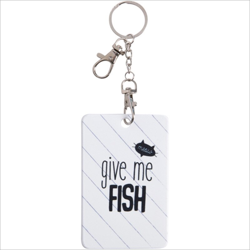 Cute cartoon ID card set bus card package key ring access control card protection set ID card card set: Cat C