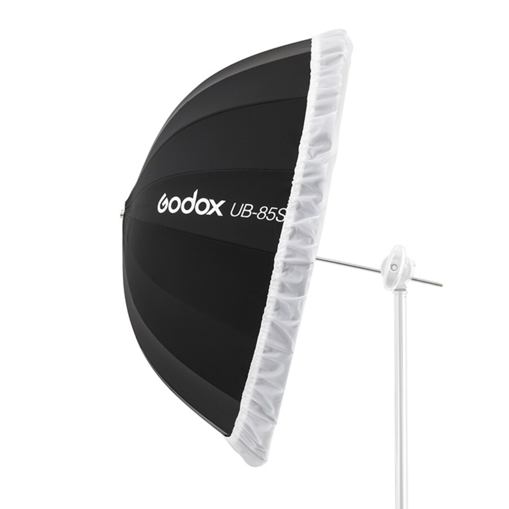 Godox UB-85S 33.5 Inch 85Cm Parabolische Zwart Reflecterende Paraplu Studio Licht Paraplu Met Zwart Zilver Diffuser Cover Doek