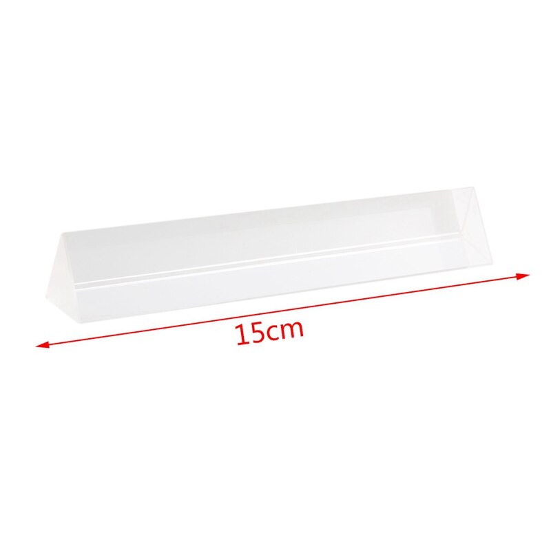 15 cmx 3cm regnbue optisk glass trippel trekantet prisme fysikk undervisning lysspekter med boks