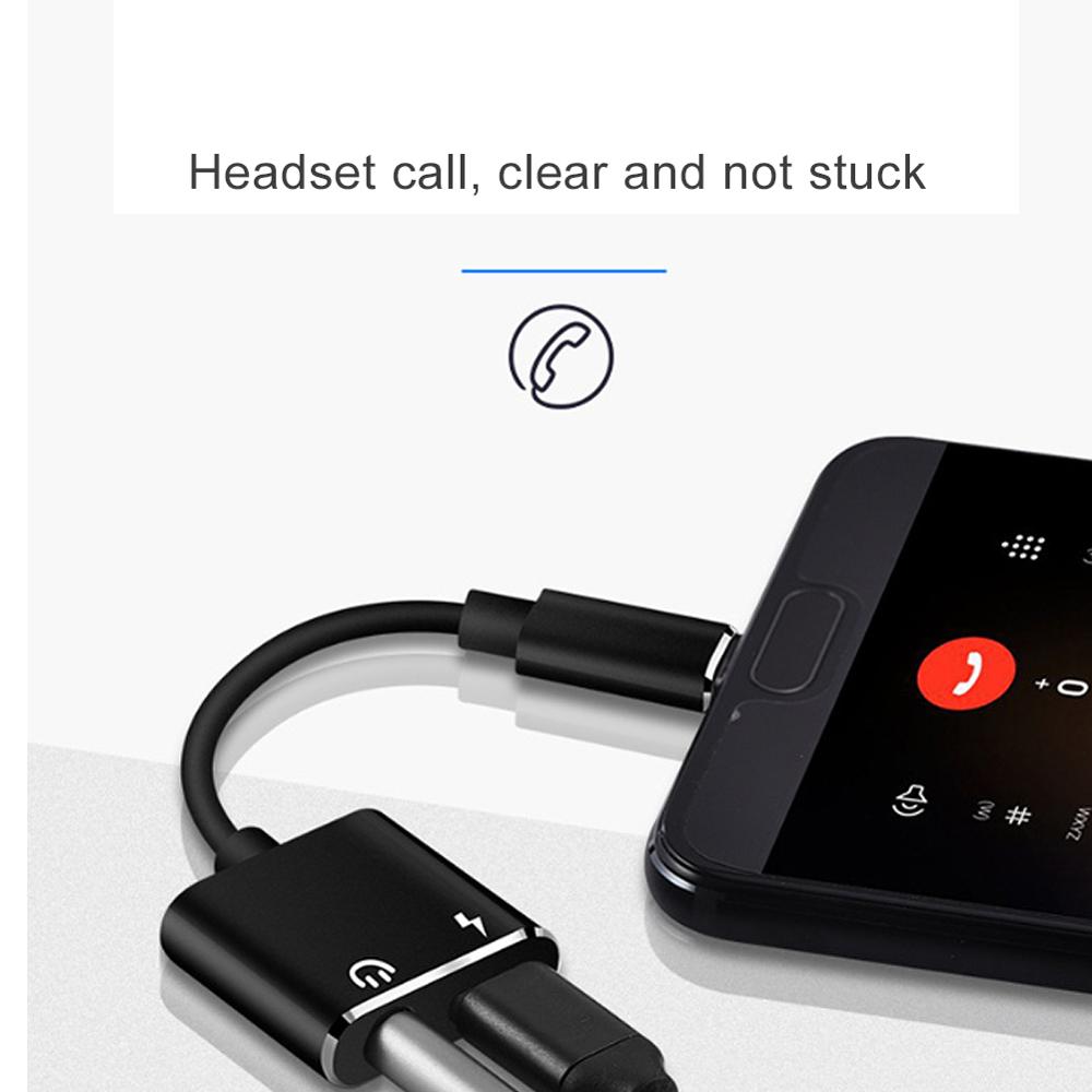 2 in 1 Typ-C zu 3,5 MM Audio- Adapter Kabel Ladung Hafen Kopfhörer Typ-C Audio- Cbale AUX Adapter Kabel Headset Aufruf Android