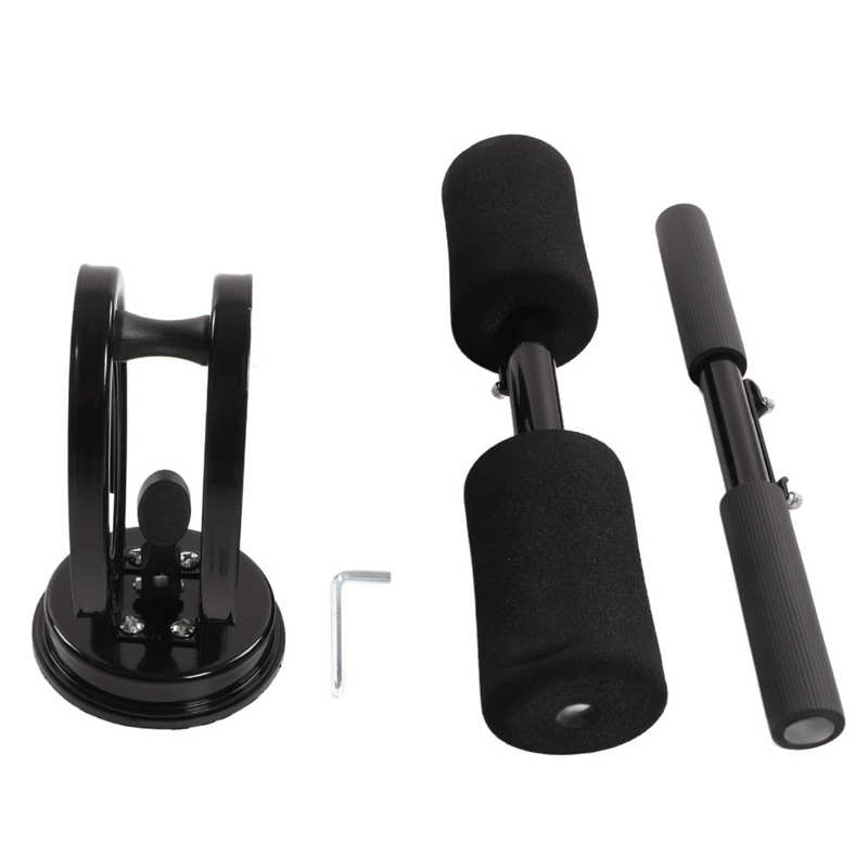 Sit Up Fitness Equipment Sit Up Aid Double Layers Steel Support for Household: Adjustable black