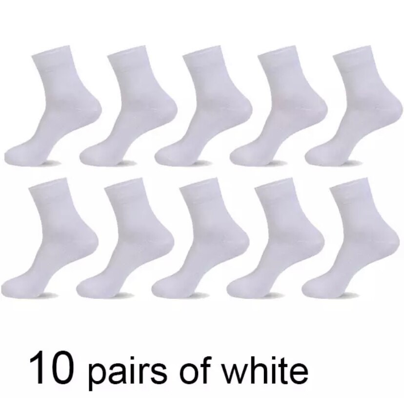 10 paar/männer Socken Polyester Baumwolle Mittelrohr Socken Sommer Dünne Einfarbig Atmungsaktive Geschäft herren Socken männer: Schwarz verrotten