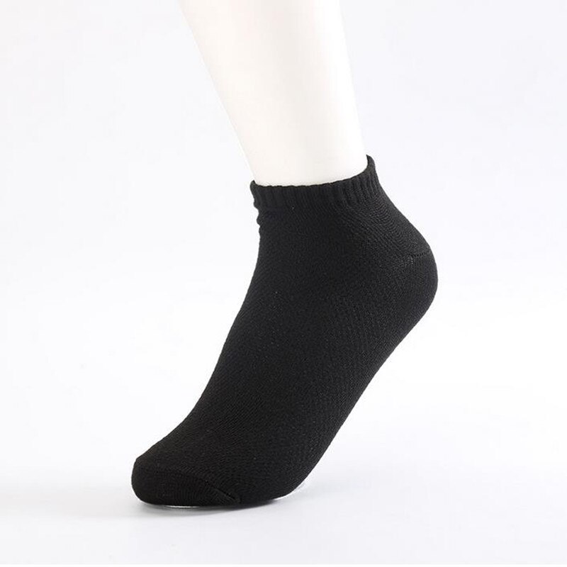 5 pares calcetines cortos respirables medias Hombre, zapatillas de bote tobillo hombre/Hombre Calcetines: Black