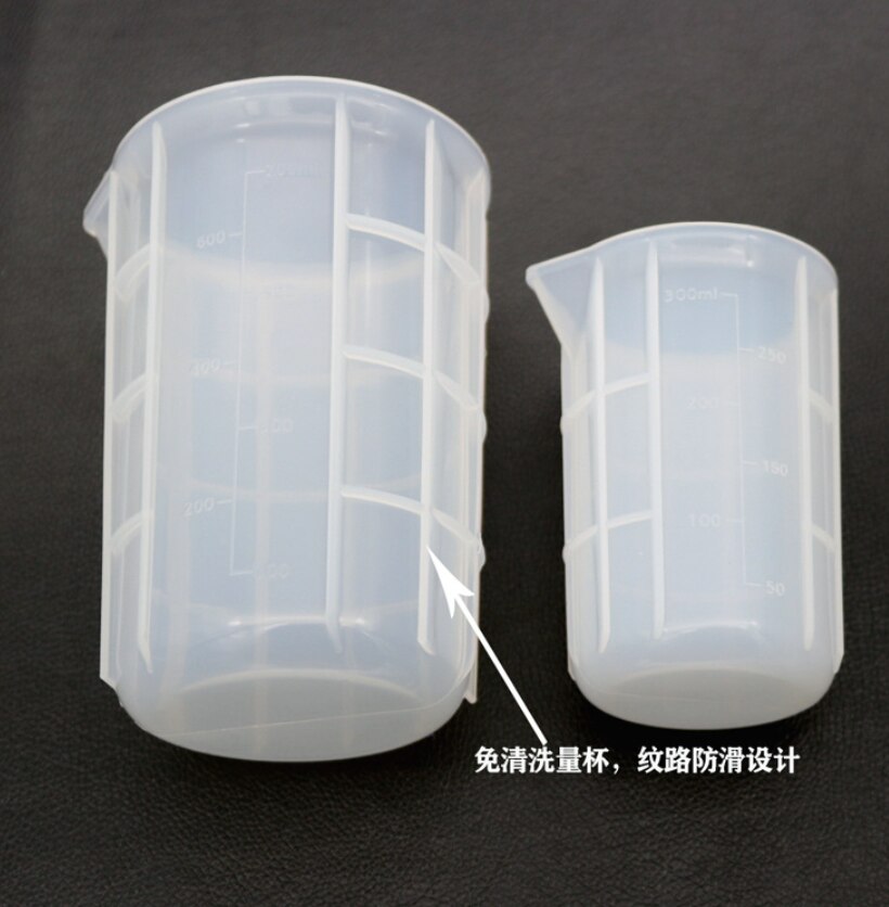 1PC Cristal Époxy Tasse à Mesurer En Silicone BRICOLAGE Outil Fait Main avec Échelle antiadhésif Réglage Tasses de Mélange