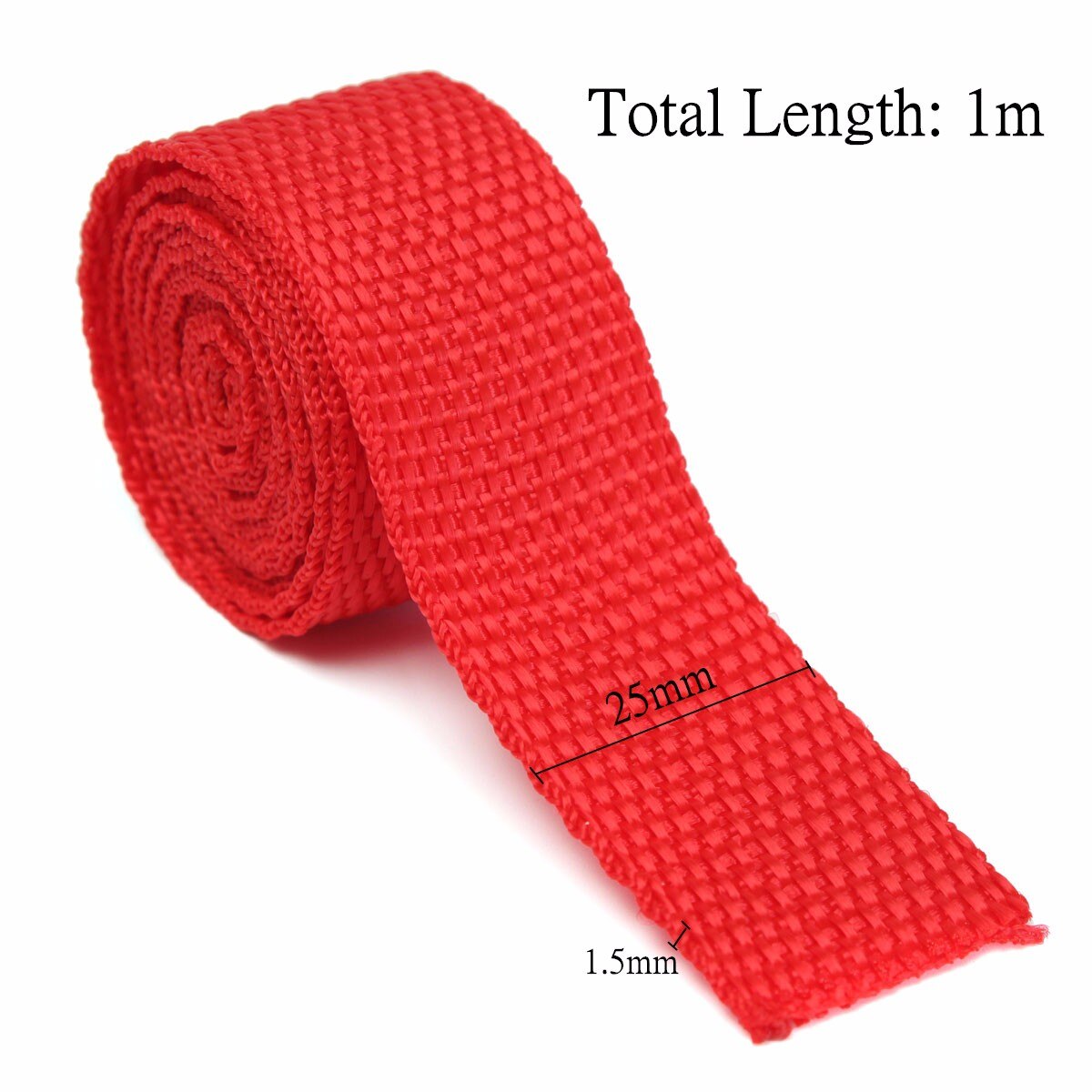 25mmx1M Nylon Webbing Straps DIY Pet Rope Sewing Crafts Backpack Bags Belt Webbing Tape Knapsack Strapping Safety Belt