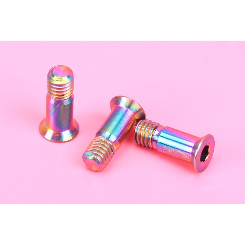 Riski 2 kpl  m5*14.2mm titaani-ti metalliseospultit polkupyörän takavaihtajalle jockey pyörä mtb pyörän ohjausrulla ruuvit  m5 x 14.2mm