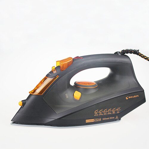 230V 1800W Handheld Garment Steamer Portable Steam Iron Ceramic Plate Steam Iron for Clothes Household Appliances Flat Iron: Black