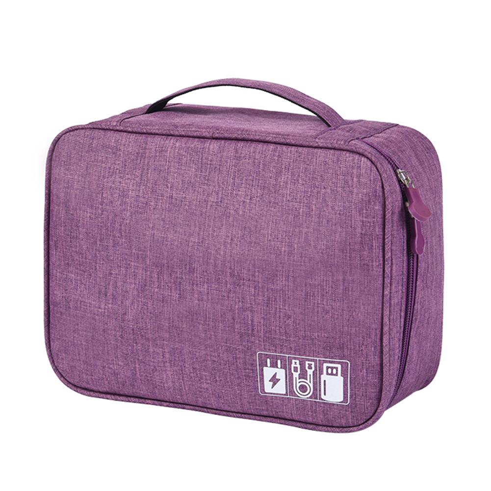 Organizer Case Waterproof Travel Closet for Headphones USB Charger Cable Storage Bag Digital Portable Zipper Accessories: Pink