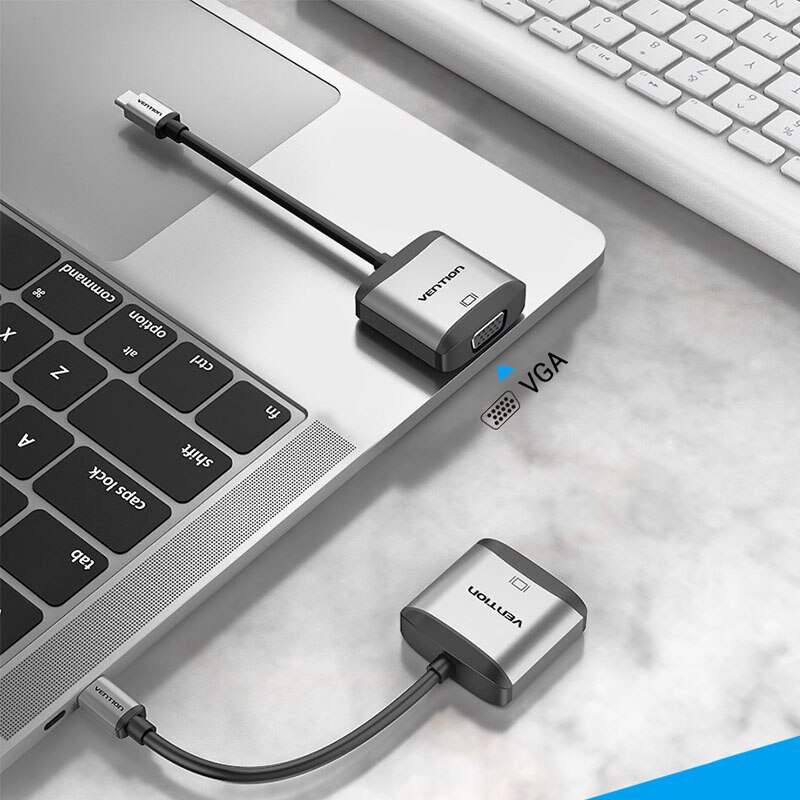 Vention USB C VGA Adapter USB Type-c to VGA 1080P 60HZ Female for MacBook Pro ChromeBook Huawei Mate 10 USB C Type C VGA Adapter