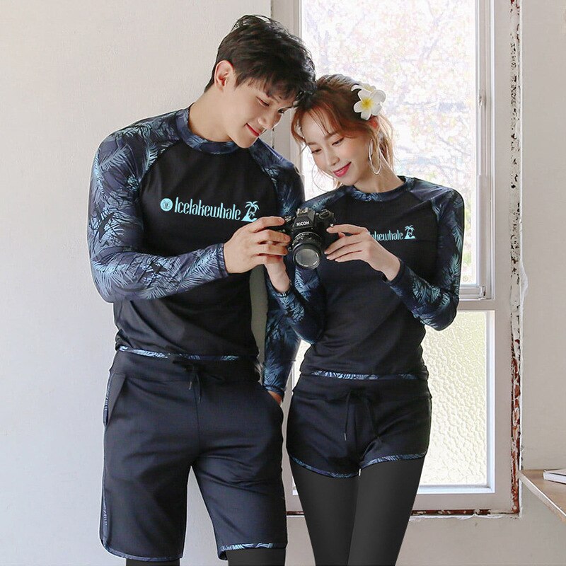Wetsuit Set - 8 Piece Rash Guard Swimwear for Men & Women - Long Sleeve Sport Top & Shorts - M-3XL