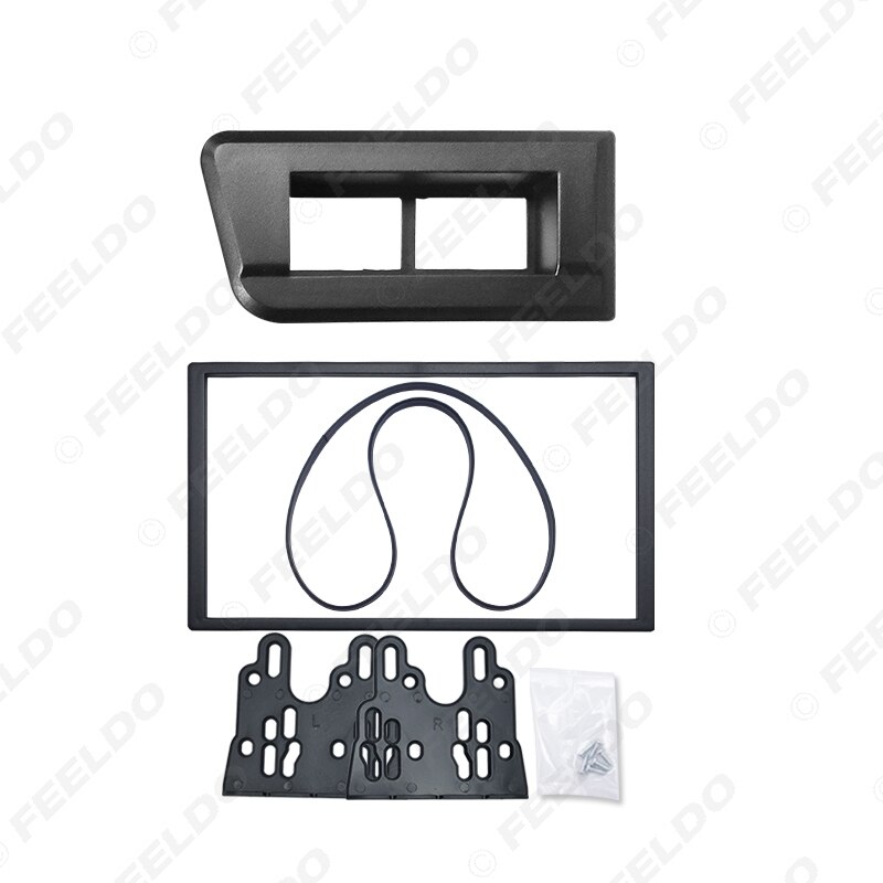 Feeldo Auto 2DIN Radio Fascia Frame Voor Volkswagen Gol G5/Voyage/Saveiro Stereo Dash Panel Plate Frame Installatie mount Kit