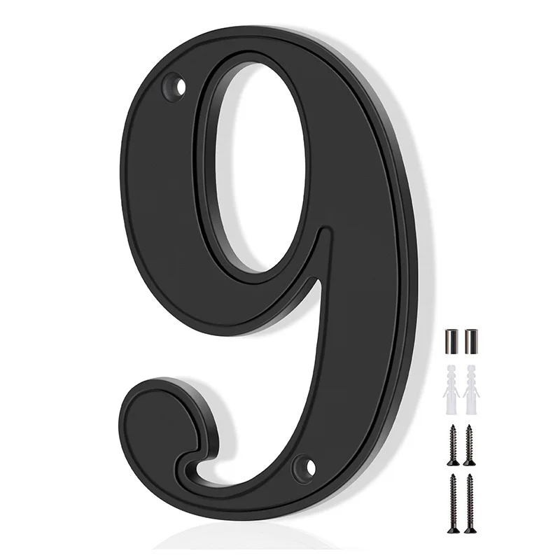 5 Inch Metal House Numbers for Outside, Modern Address Numbers for House, Anti-Rust Door Numbers for Front Door Garden Mailbox: Orange