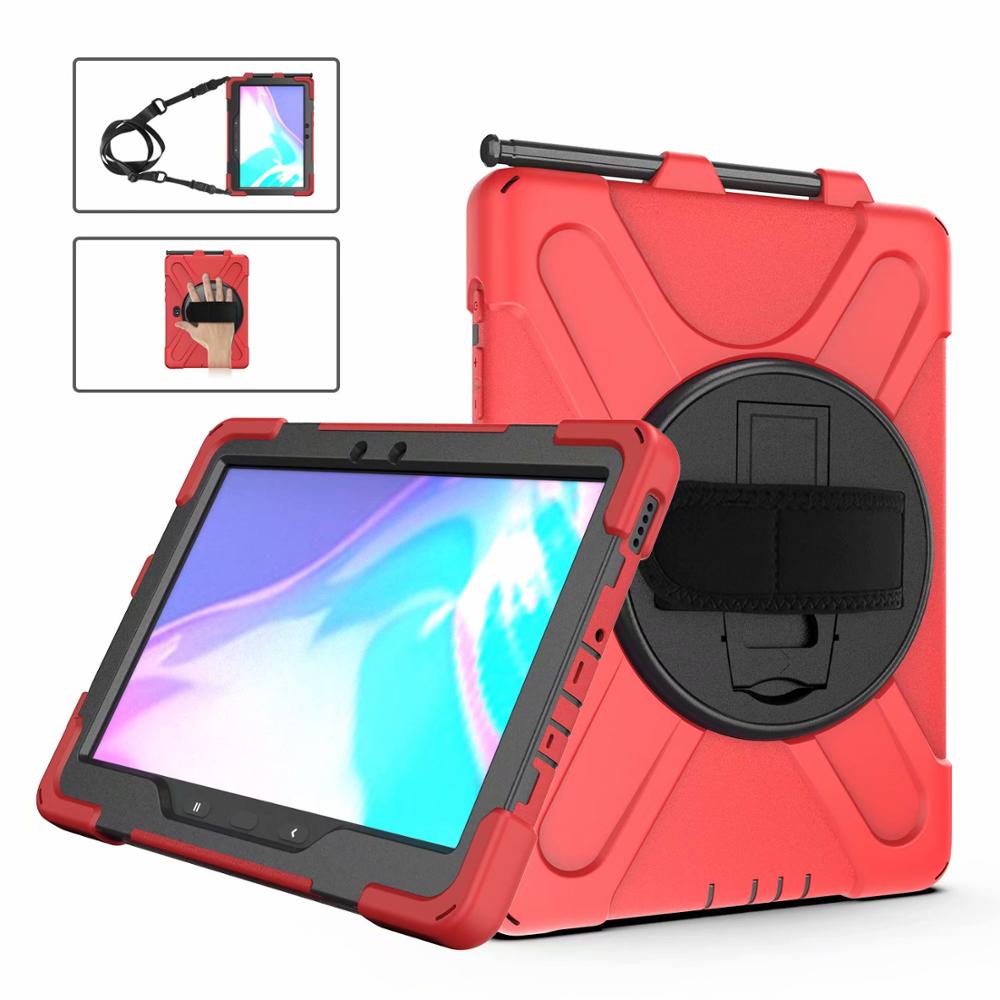 Voor Samsung Galaxy Tab Actieve Pro 10.1 Case SM-T540 SM-T545 T547 Case Heavy Duty Hand Schouderriem Kid Shockproof Stand cover