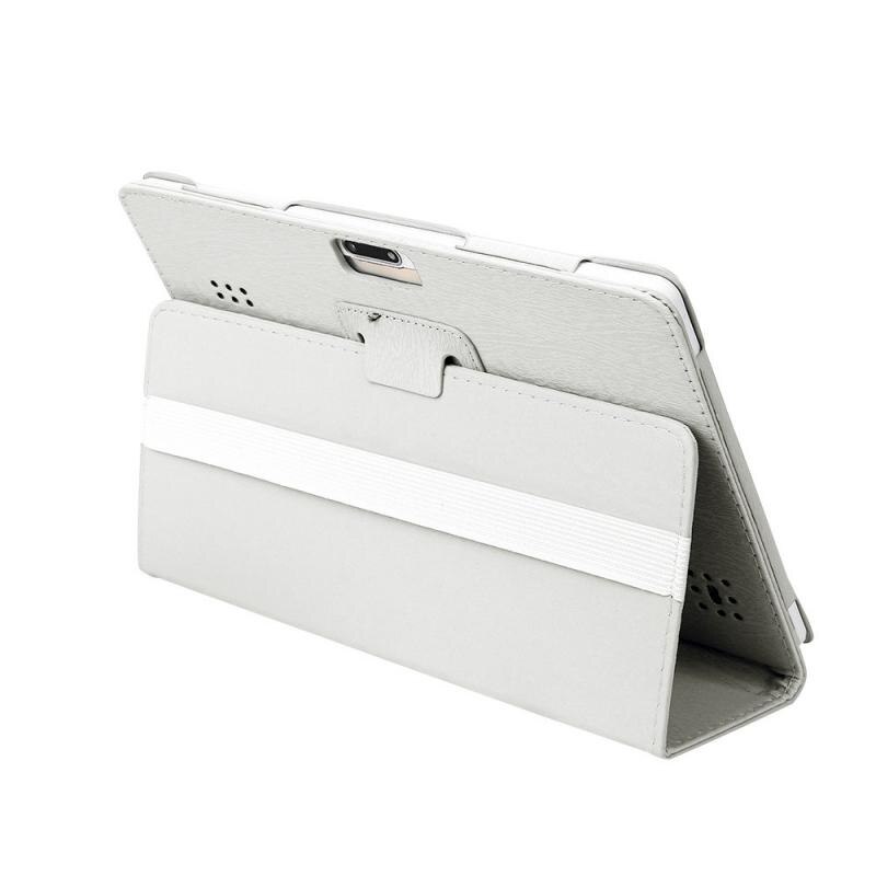 Lederen Tablet Stand Flip Folio Lederen Beschermhoes Voor 10 10.1 Inch Android Tablet Pc Universal Cover ~