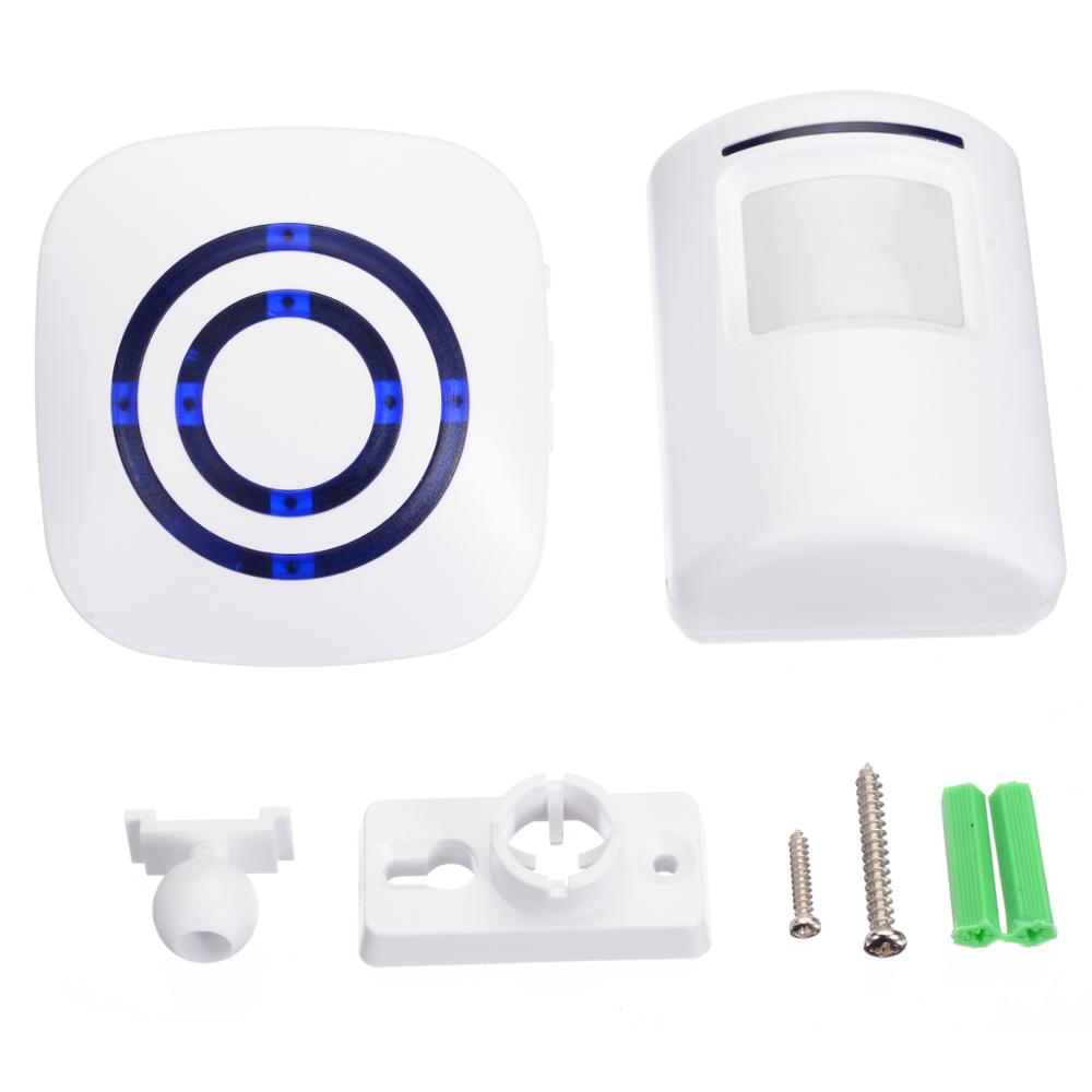 Waterdichte Draadloze Digitale Deurbel met PIR Sensor Infrarood Detector Home Security Deurbel Inductie Alarm Deurbel Mayitr