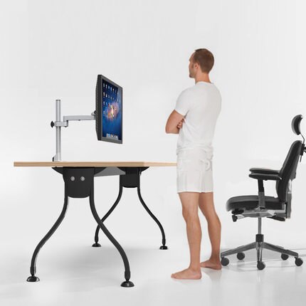 13"-27" Monitor Holder Aluminum Alloy Free Lifting Full Rotation LCD LED TV Desktop Monitor Mount Support Loading 10kgs