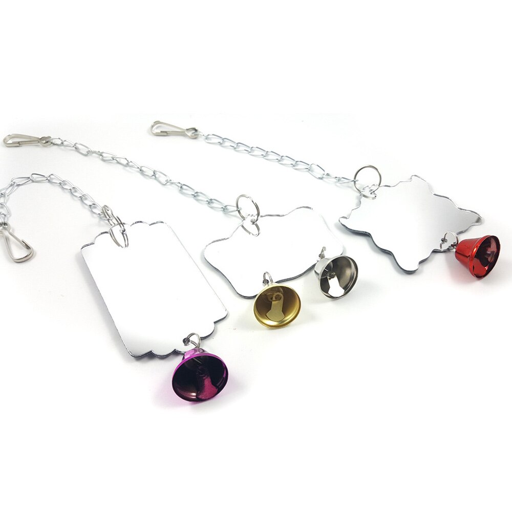 8 styl zabawki dla zwierząt domowych lustro fajna zabawka dla papug Cockatiel zabawki dla małych ptaków papug papugi domowe akcesoria wspinaczkowe