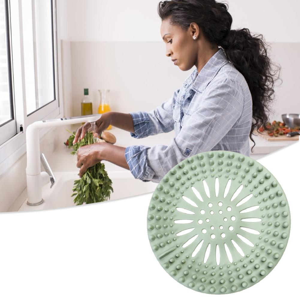 Tapón de silicona para desagüe de ducha, filtro de goma para fregadero, colador Protector para bañera, cocina, baño, desagüe de suelo