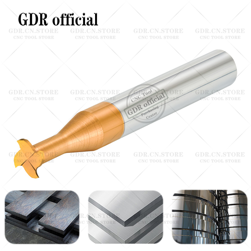 Carbide T Slot Milling Cutter Tungsten 3mm 4mm 6mm 8mm 10mm 12 T Type Grooving Milling Cutter Overall Steel Slotting Router Bits