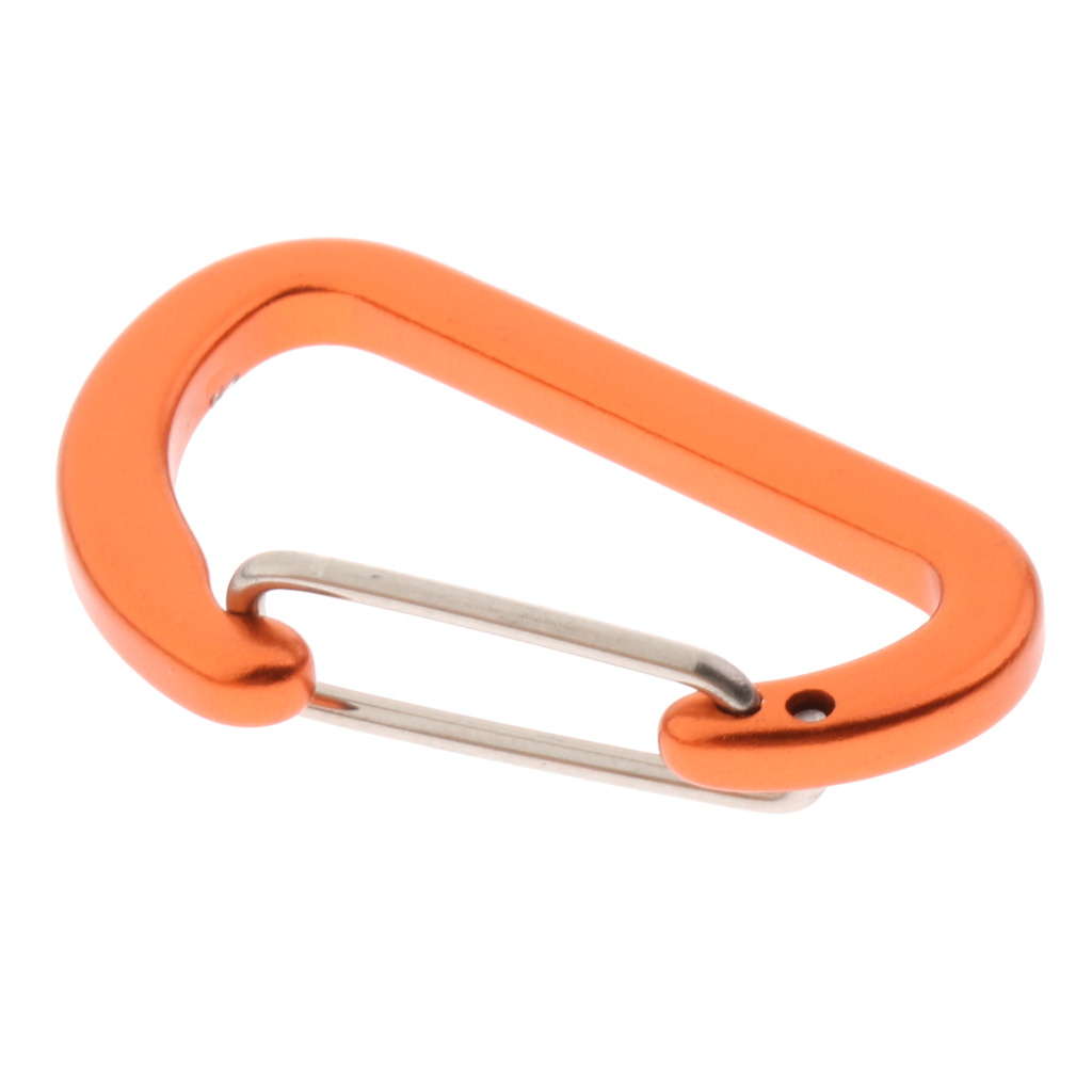 1pcs 4mm Mini Aluminum Alloy Carabiner Outdoor D Shape Quickdraw 1.57 x 0.96inch for Mountaineering Camping Hiking Travel
