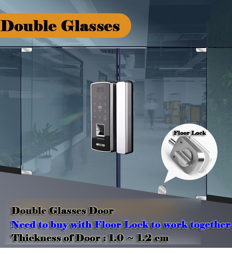 Glass Door Lock Latch Stainless Steel Rotary Knob Open/Close Home Hotel Bathroom Use 10~12mm Door Lock Aluminium Alloy Core