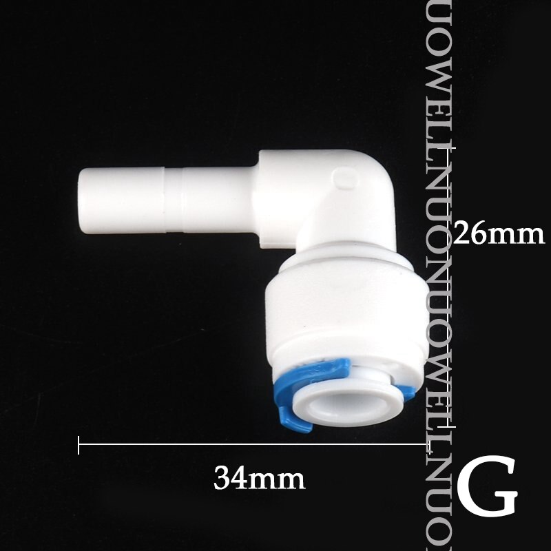 20Pcs 1/4 "Pe Pijp Connector Waterzuiveraar Omgekeerde Osmose Water Pijp Pom Socket Gewrichten H Tuin irrigatie Buis Adapter: G