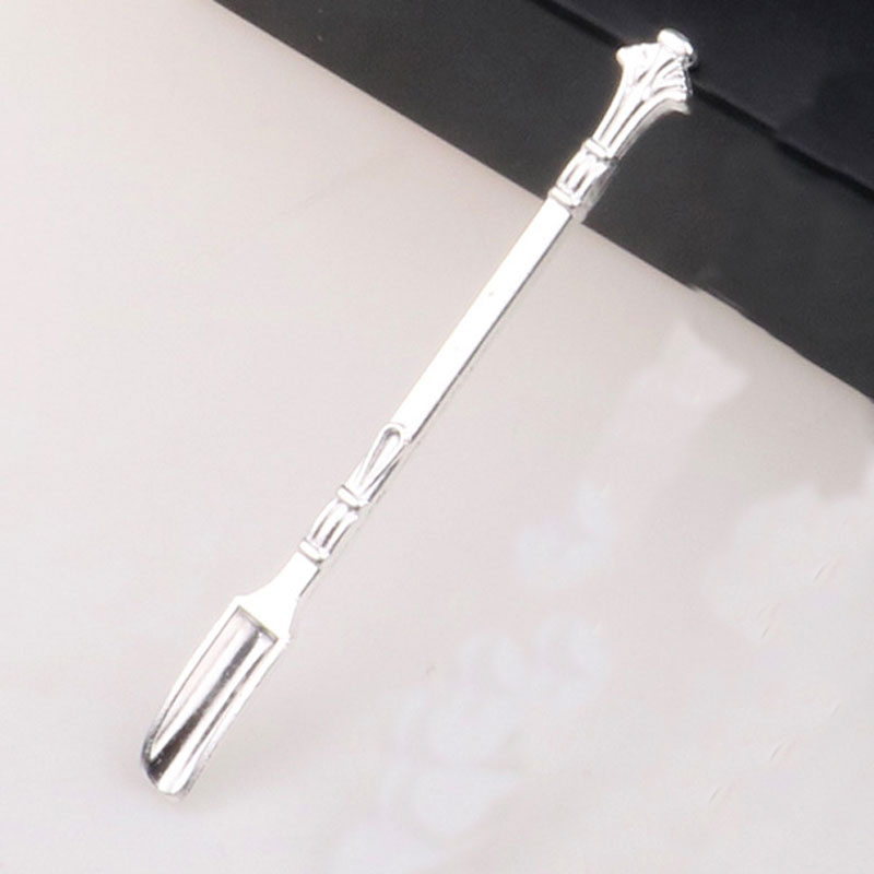 Cuillère à priser en alliage d&#39;aluminium, pelle cuillère à médicaments pour mélanger le café ou le thé bouteille de reniflard accessoires de cuisine pour fumer 1 pièce: Argent