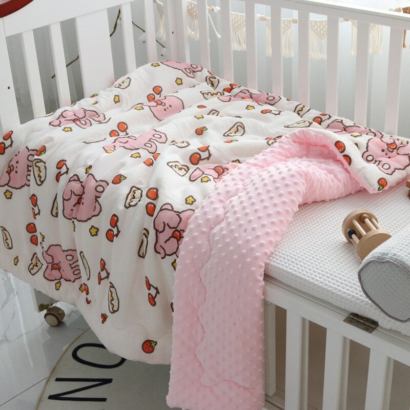 Trapunta per bambini coperta invernale Minky mussola 120x150cm lettino per bambini trapunte per bambini lettino per bambini bambini scuola materna impostato di biancheria da letto per bambini: g