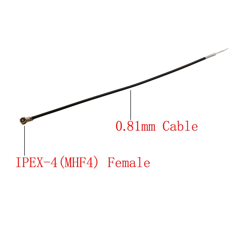 Connecteur IPEX MHF4 IPX U.fl femelle Jack Pigtail 0.81mm, Extension de câble pour Interface NGFF, carte sans fil, antennes WiFi, 5 pièces