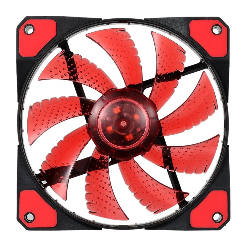 120mm stk datamaskin 16db ultra stillegående 15 lysdioder kabinett vifte heatsink kjøler kjøling m/ anti-vibrasjon gummi ,12cm vifte ,12 vdc 3p ide 4p