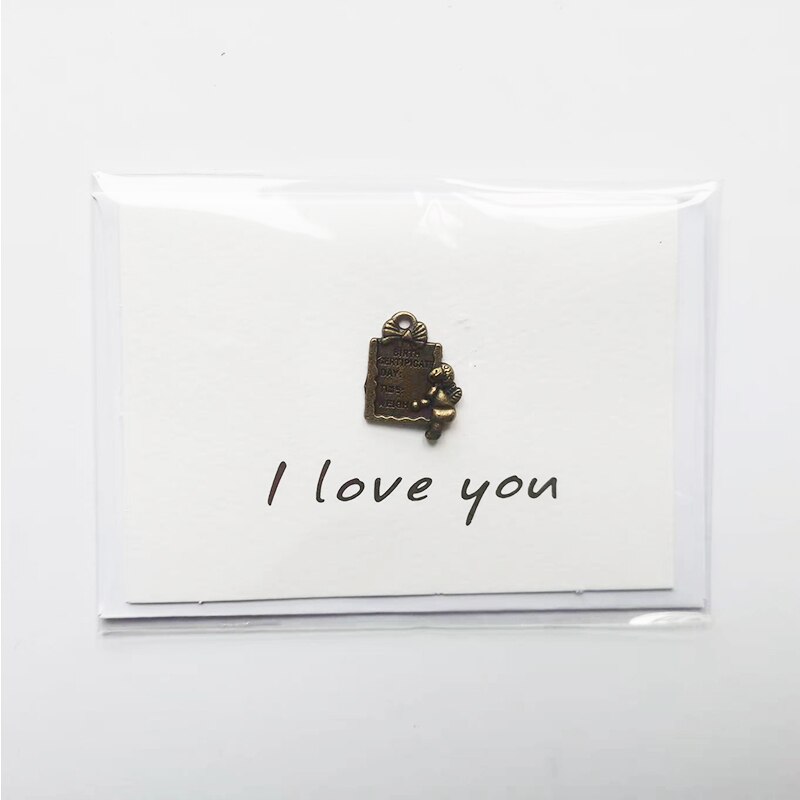 50Pack fold card with envelope greeting retro Metal Festival towers clover crown triumphal arch 8*6CM: C