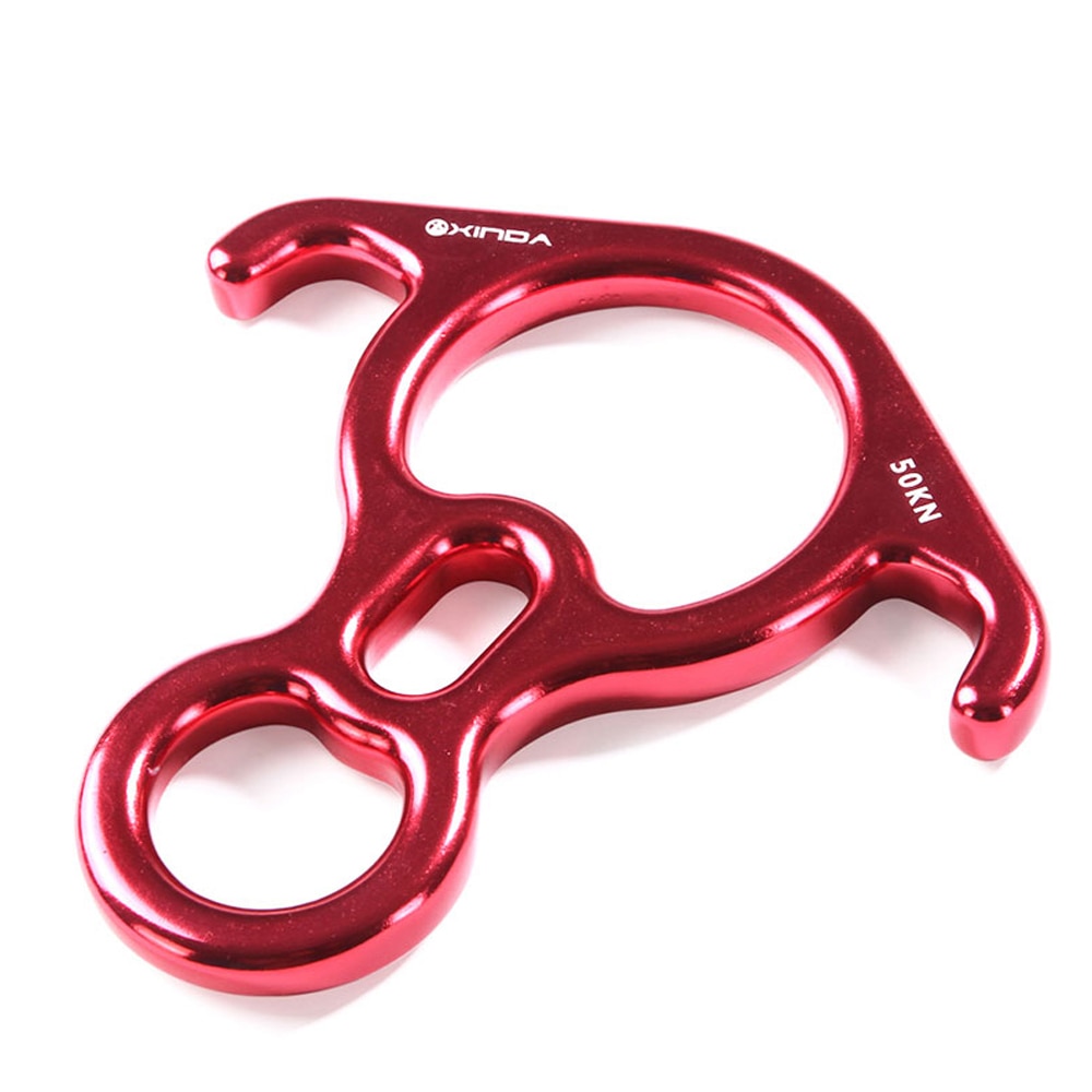 Xinda rock climbing descender OX Horn 8 descend ring downhill eight ring with Bent-ear Rappelling Gear Belay Device Equipment
