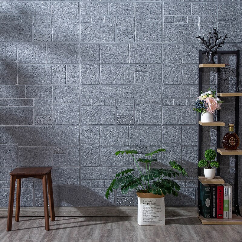 70*70cm 3d adesivo de parede imitação tijolo decoração do quarto à prova dwaterproof água auto-adesivo papel de parede para sala de estar tv pano de fundo decoração